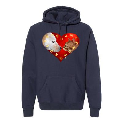 Love Cats and Dogs Premium Hoodie