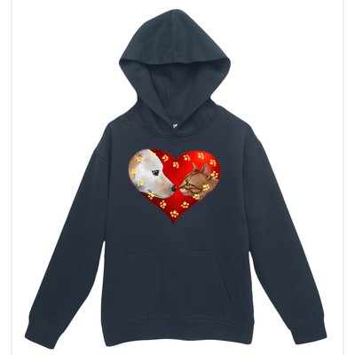 Love Cats and Dogs Urban Pullover Hoodie