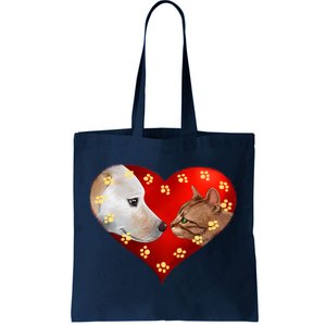 Love Cats and Dogs Tote Bag