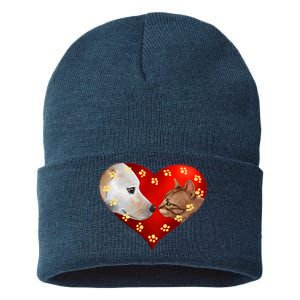 Love Cats and Dogs Sustainable Knit Beanie