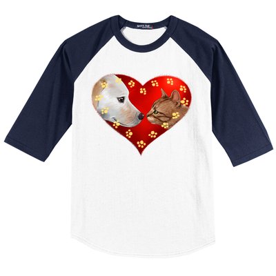 Love Cats and Dogs Baseball Sleeve Shirt