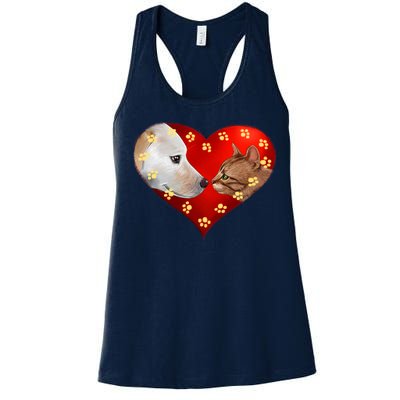 Love Cats and Dogs Women's Racerback Tank