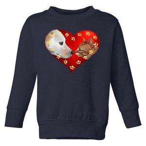 Love Cats and Dogs Toddler Sweatshirt