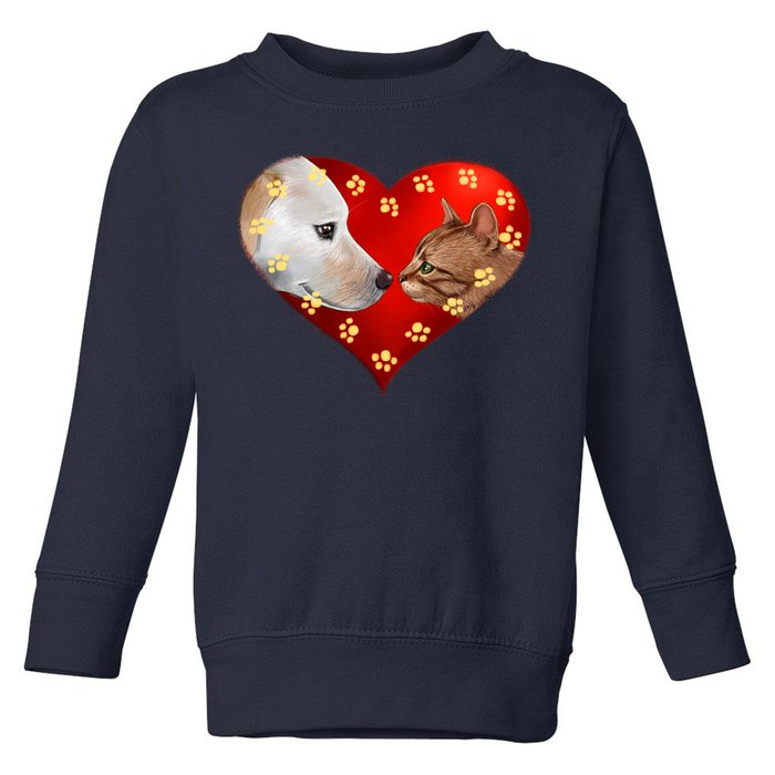 Love Cats and Dogs Toddler Sweatshirt