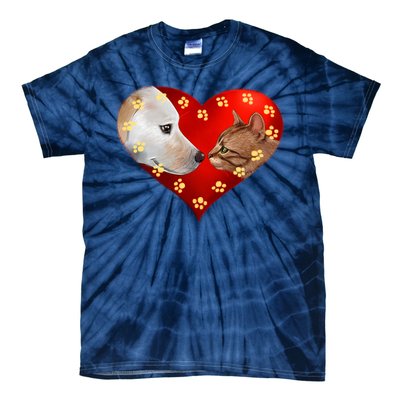 Love Cats and Dogs Tie-Dye T-Shirt