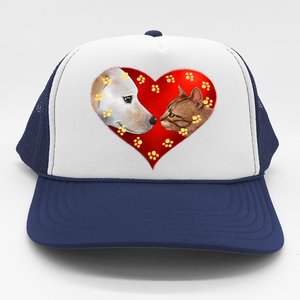 Love Cats and Dogs Trucker Hat