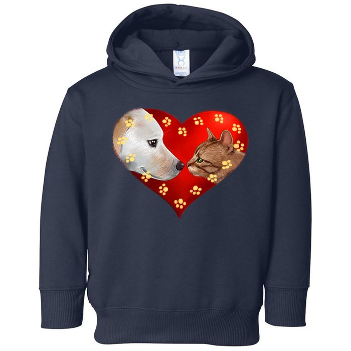 Love Cats and Dogs Toddler Hoodie