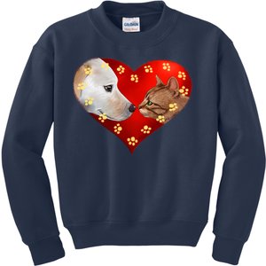 Love Cats and Dogs Kids Sweatshirt