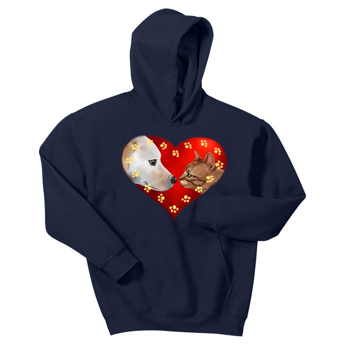 Love Cats and Dogs Kids Hoodie