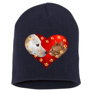 Love Cats and Dogs Short Acrylic Beanie