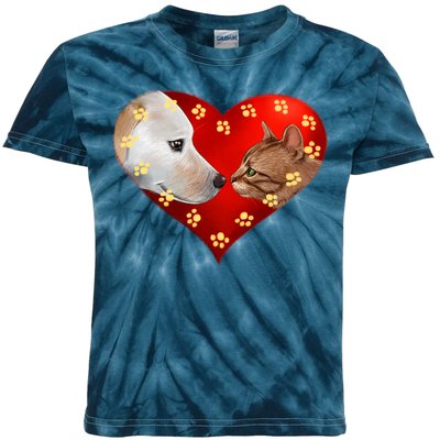 Love Cats and Dogs Kids Tie-Dye T-Shirt