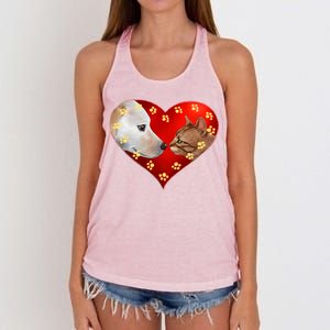 Love Cats and Dogs Women's Knotted Racerback Tank