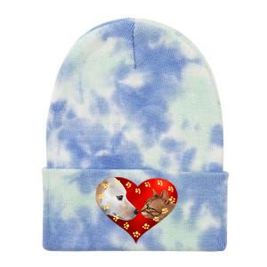 Love Cats and Dogs Tie Dye 12in Knit Beanie