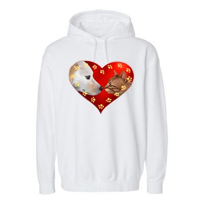 Love Cats and Dogs Garment-Dyed Fleece Hoodie