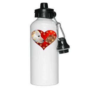 Love Cats and Dogs Aluminum Water Bottle