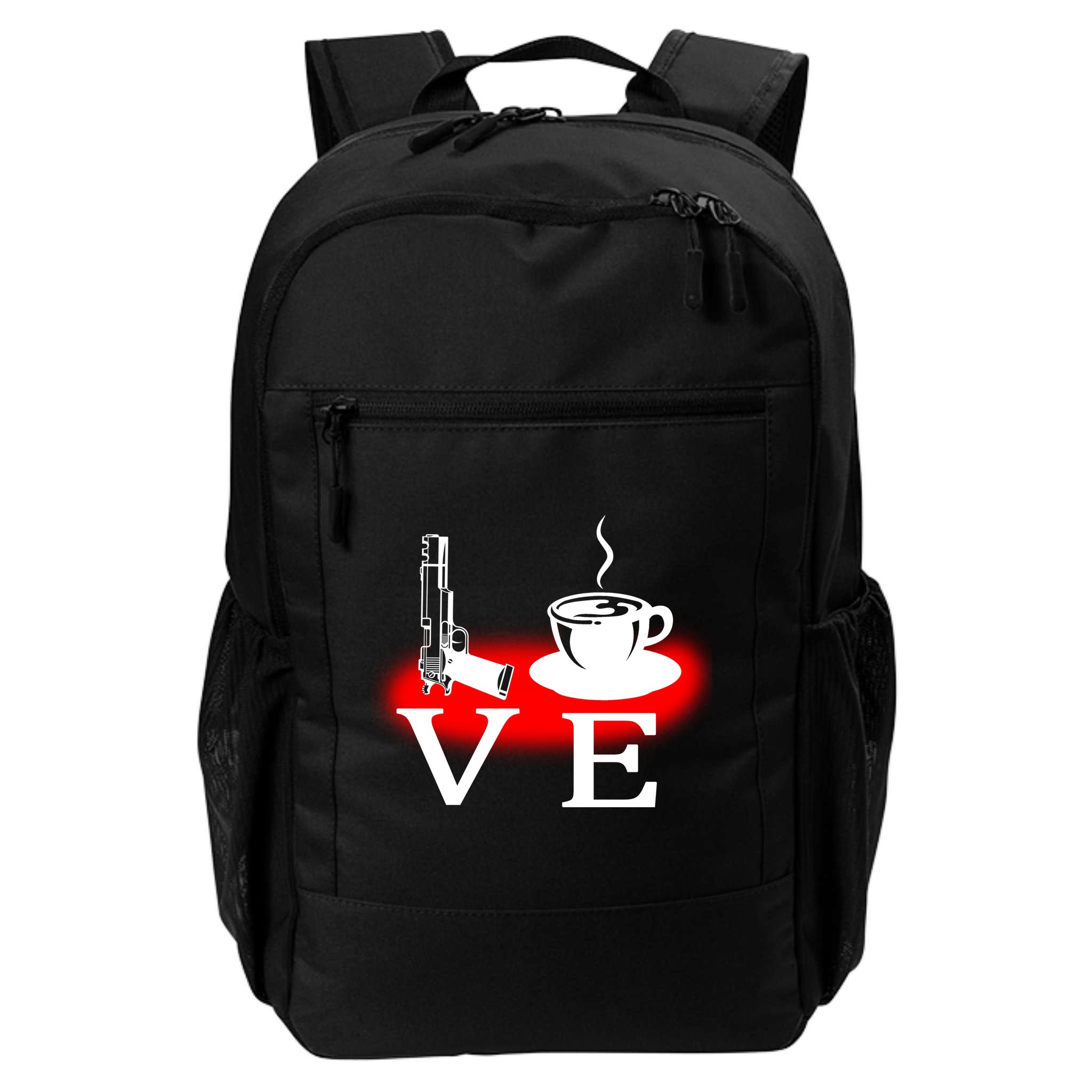 Love Coffee And Guns Backpack