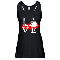 Love Coffee And Guns Ladies Essential Flowy Tank