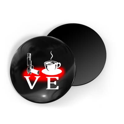 Love Coffee And Guns Magnet