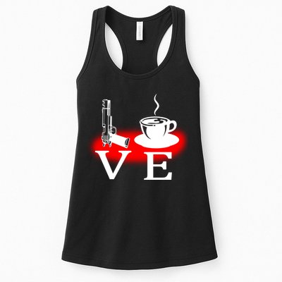 Love Coffee And Guns Womens Tank Top