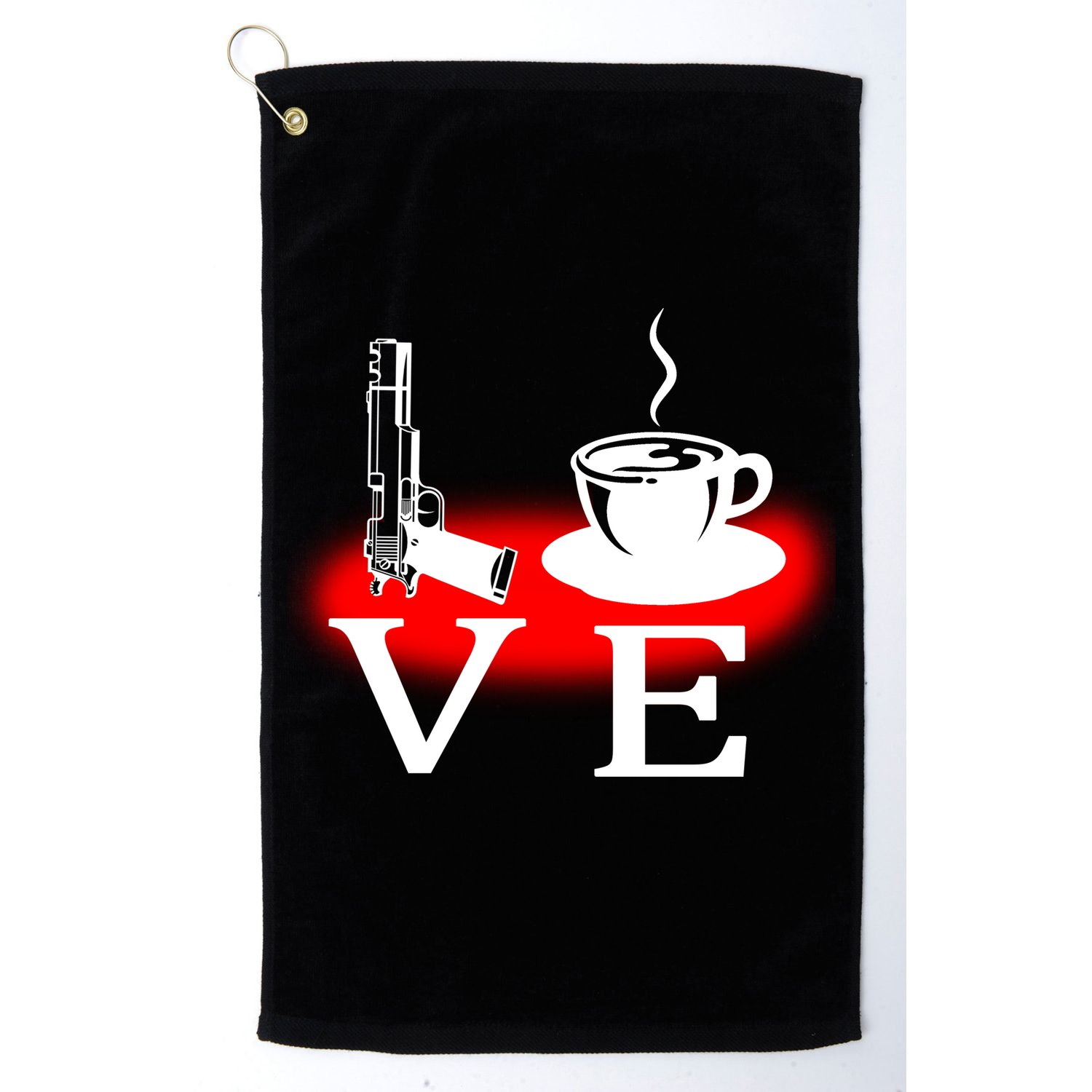 Love Coffee And Guns Golf Towel
