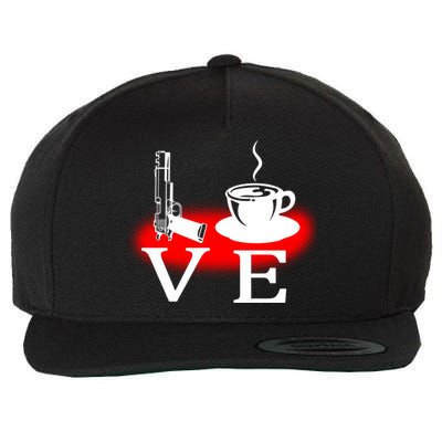 Love Coffee And Guns Wool Snapback Cap