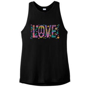 Love Crazy Wild Pattern Ladies PosiCharge Tri-Blend Wicking Tank