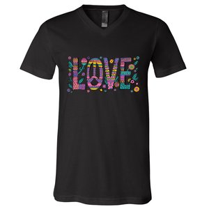 Love Crazy Wild Pattern V-Neck T-Shirt