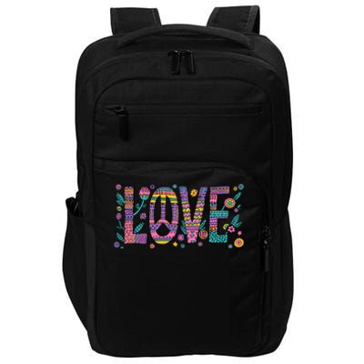 Love Crazy Wild Pattern Impact Tech Backpack