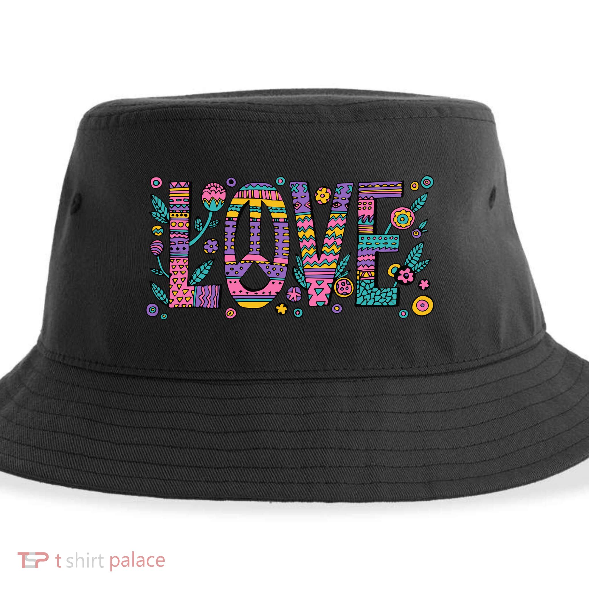 Love Crazy Wild Pattern Sustainable Bucket Hat