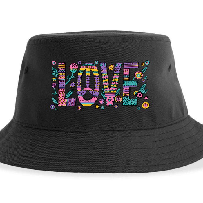 Love Crazy Wild Pattern Sustainable Bucket Hat
