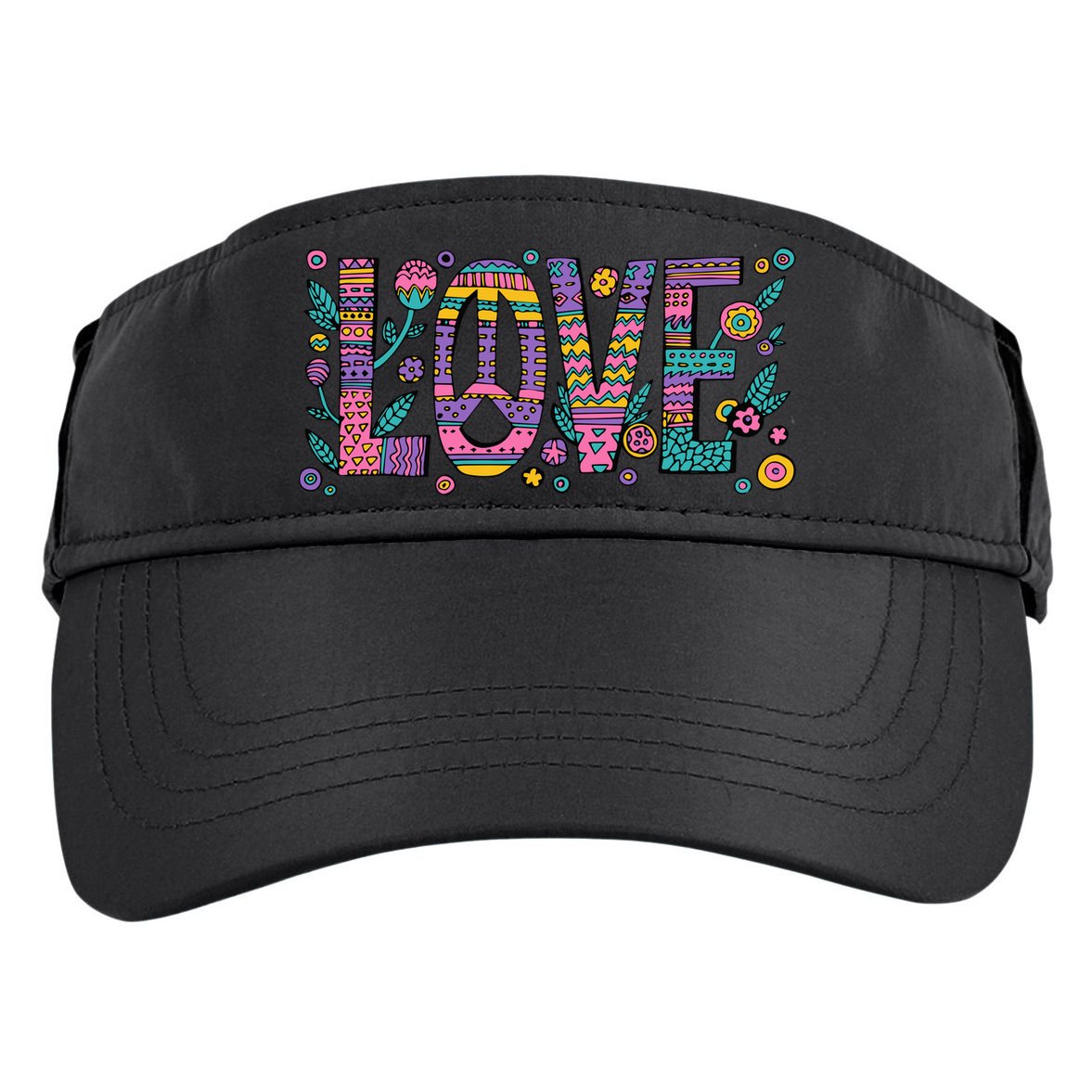 Love Crazy Wild Pattern Adult Drive Performance Visor