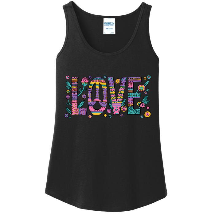 Love Crazy Wild Pattern Ladies Essential Tank