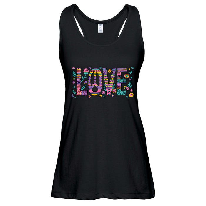 Love Crazy Wild Pattern Ladies Essential Flowy Tank