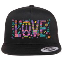 Love Crazy Wild Pattern Flatbill Hat