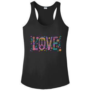 Love Crazy Wild Pattern Ladies PosiCharge Competitor Racerback Tank