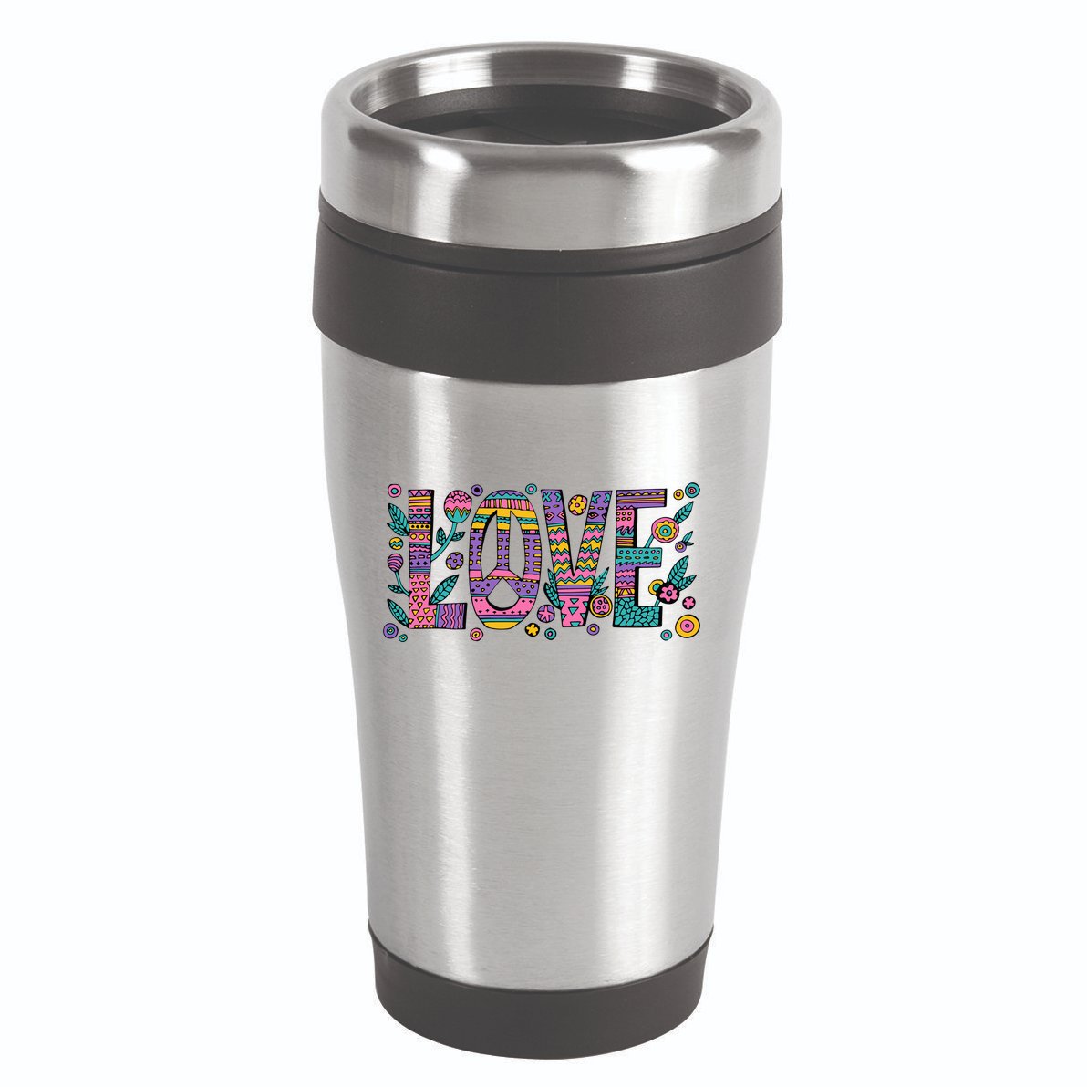 Love Crazy Wild Pattern 16oz Travel Tumbler