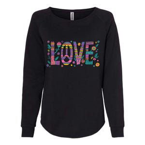 Love Crazy Wild Pattern Womens California Wash Sweatshirt