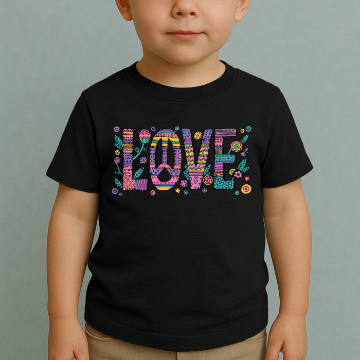 Love Crazy Wild Pattern Toddler T-Shirt