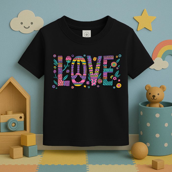 Love Crazy Wild Pattern Toddler T-Shirt