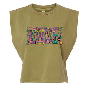 Love Crazy Wild Pattern Garment-Dyed Women's Muscle Tee