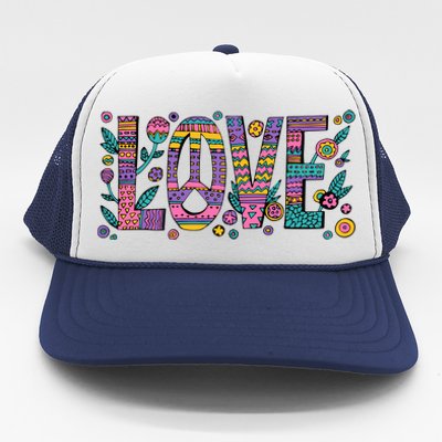 Love Crazy Wild Pattern Trucker Hat