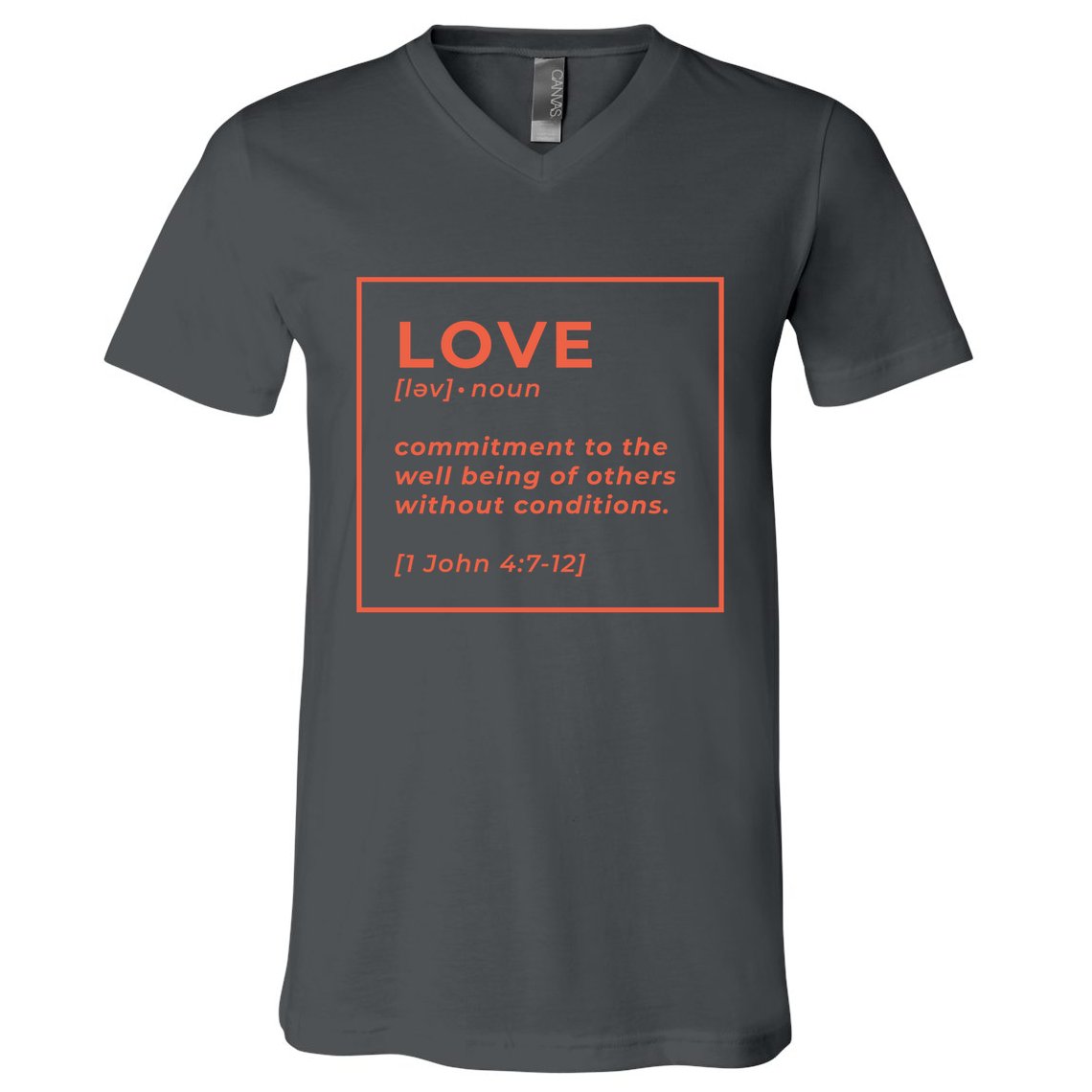 Love Definition John 4:7-12 V-Neck T-Shirt