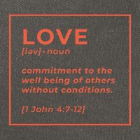 Love Definition John 4:7-12 Cotton Canvas Backpack