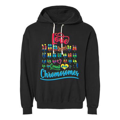 Love Doesn't Count Chromosomes Garment-Dyed Fleece Hoodie