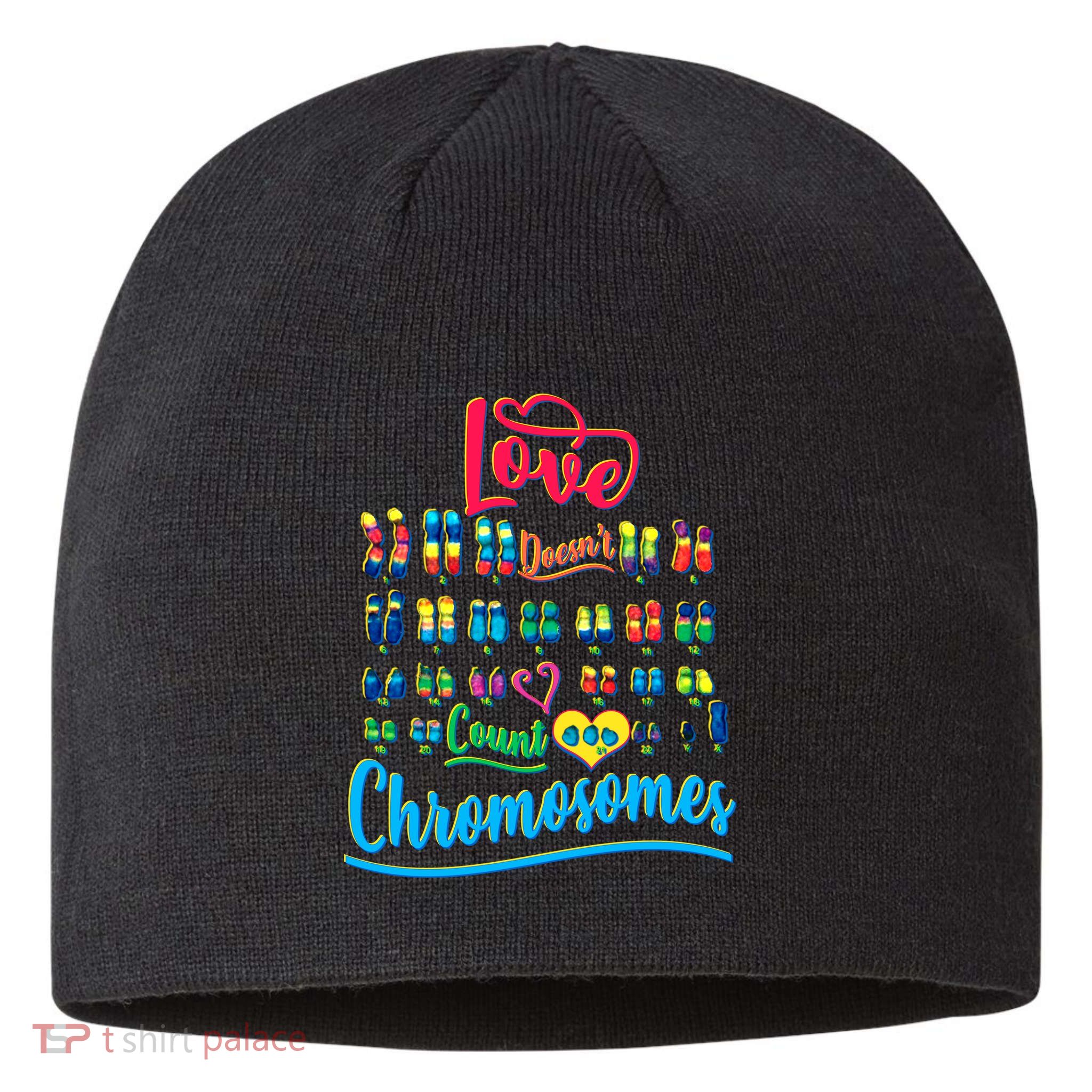 Love Doesn't Count Chromosomes Sustainable Beanie
