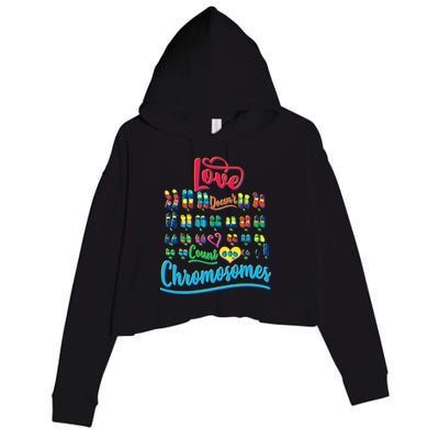 Love Doesn't Count Chromosomes Crop Fleece Hoodie