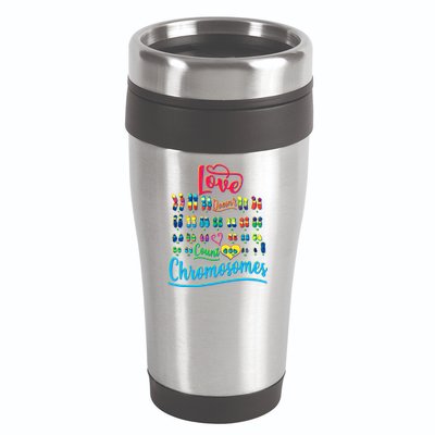 Love Doesn't Count Chromosomes 16oz Travel Tumbler