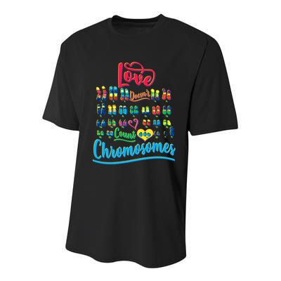 Love Doesn't Count Chromosomes Youth Performance Sprint T-Shirt