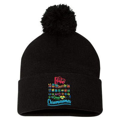 Love Doesn't Count Chromosomes Pom Pom 12in Knit Beanie