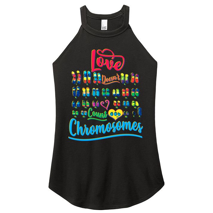 Love Doesn't Count Chromosomes Women's Perfect Tri Rocker Tank